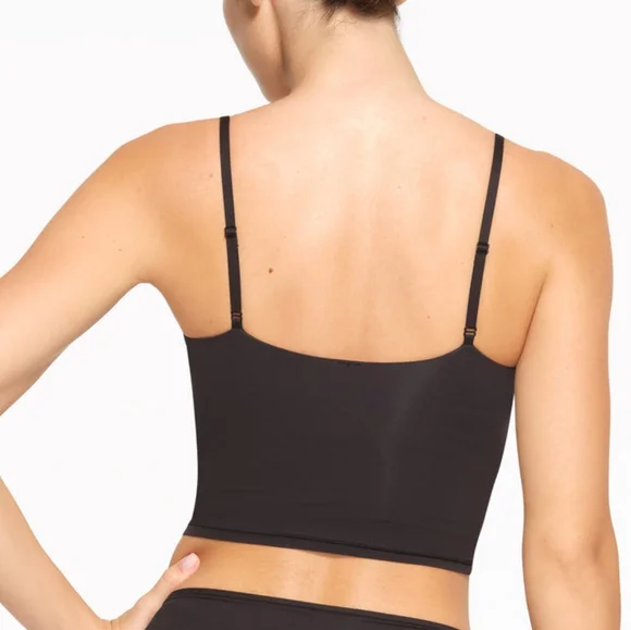NWT SKIMS FITS EVERYBODY CROPPED CAMI, ONYX - Picture 2 of 4